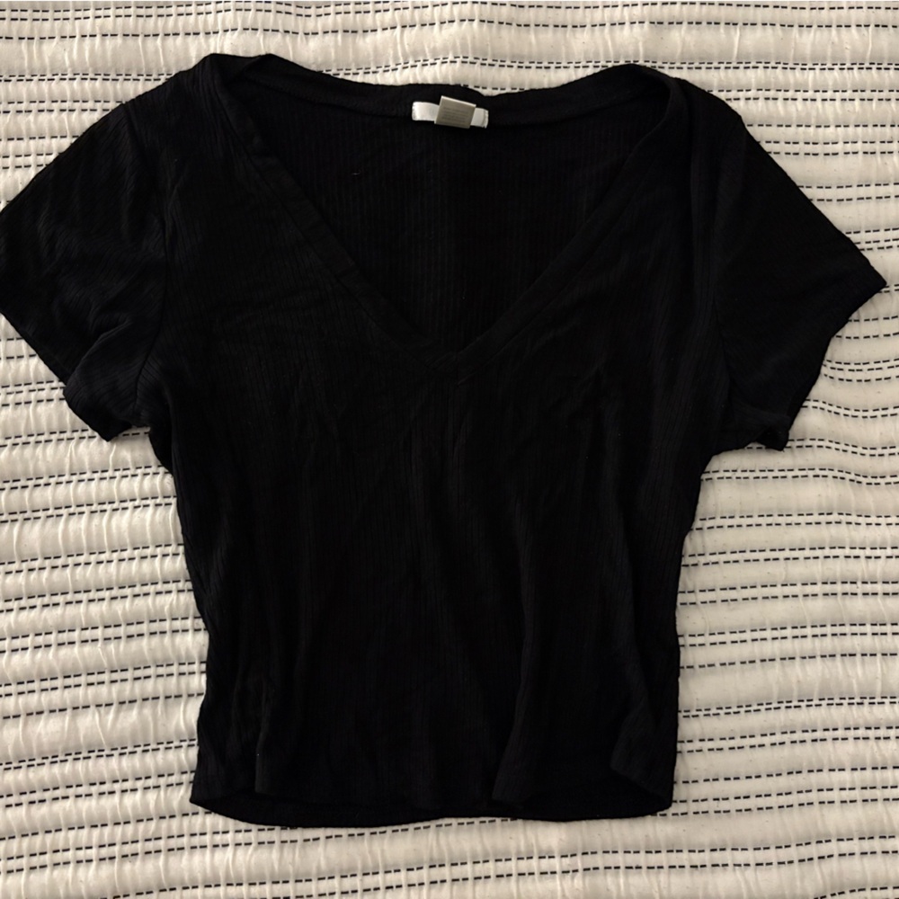 Bozzolo Black and White Stitch Detail Top